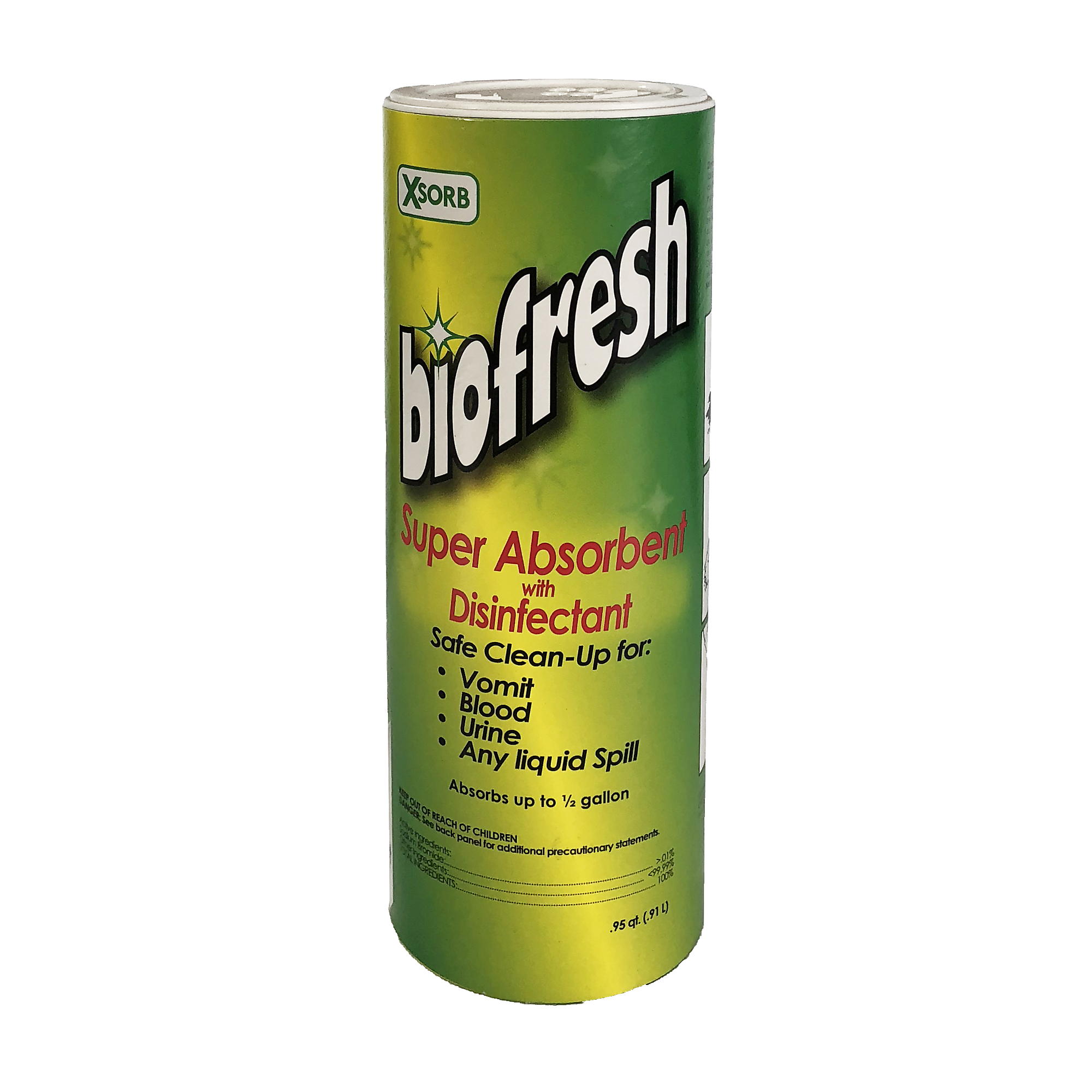 Spill Hero BioFresh Biohazard Absorbent Shaker - 0.95 Qt., Granular, 9 Pcs, Model# XN09PC-9